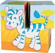 Układanki dla dzieci - Goki puzzle sześcienne mali przyjaciele 57692 - miniaturka - grafika 1