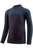 Odzież sportowa dziecięca - Bluza termoaktywna dziecięca Kids Brubeck Thermo LS1611K grafitowy/niebieski - miniaturka - grafika 1