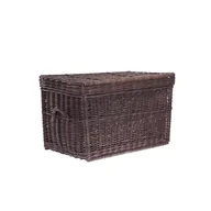 Kosze na bieliznę - Wiklinowy kosz do przechowywania rzeczy i odpowiedni jako kosz na pranie lub kosz na zabawki Szafka na pranie Skrzynia na pranie Wiklinowy kosz na pranie gefloc - miniaturka - grafika 1