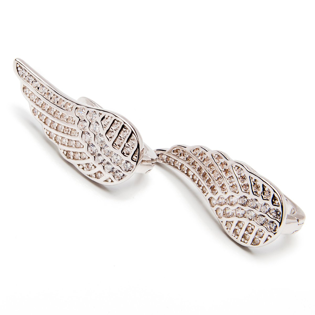 Srebrne kolczyki anielskie skrzydła