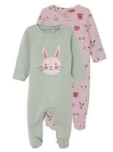 NAME IT Śpioszki dla dziewczynek Nbfnoma 2p Nightsuit, Iceberg Green, 68 cm - Śpiochy dla niemowląt - miniaturka - grafika 1