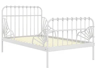 Łóżka dla dzieci i młodzieży - Białe metalowe łóżko rosnące z dzieckiem rozsuwane 80x130/200 cm K9-T61 - miniaturka - grafika 1