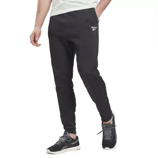 Spodnie sportowe męskie - Spodnie Reebok Identity Jogger HG4456 - czarne - grafika 1