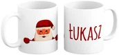 Gadżety dla niej i dla niego - Kubek na Mikołaja Prezent pod Choinkę na Święta Święty Mikołaj+ imię - miniaturka - grafika 1