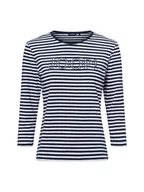 Koszulki i topy damskie - JOOP! Damska koszulka z długim rękawem - Tala Kobiety Bawełna niebieski|biały w paski, 34 - miniaturka - grafika 1