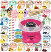 Inne urządzenia gastronomiczne - Zestaw Maszyna Do Waty Cukrowej + Cukier 20X 100G Wiaderka+ Patyki+ Posypki - miniaturka - grafika 1