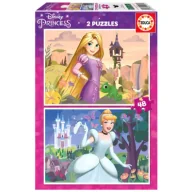 Puzzle - Puzzle 2x48 Zaplątani Kopciuszek Educa - miniaturka - grafika 1