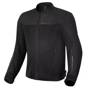SHIMA OPENAIR męska kurtka motocyklowa - lekka, przewiewna, letnia kurtka miejska z protektorami CE pleców, łokci barków (Czarna, L) - Odzież motocyklowa - miniaturka - grafika 1