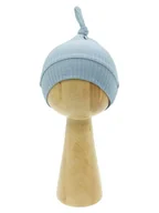 Czapki damskie - Niemowlęca czapka słupek niebieska Nicol,r.80 - miniaturka - grafika 1