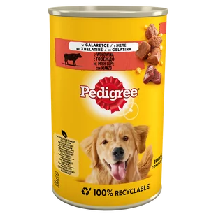 Pedigree Wołowina w galaretce 400g puszka - Mokra karma dla psów - miniaturka - grafika 1