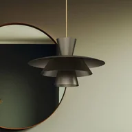 Lampy sufitowe - Luminex Lampa wisząca Plato, możliwość ściemniania, aluminiowy / szary / cynkowy, salon / jadalnia, metal, nowoczesny - miniaturka - grafika 1