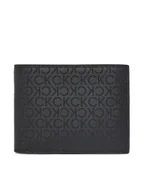 Portfele - Calvin Klein Portfel męski Ck Sleek Trifold 10Cc W/Coin K50K512865 Czarny - miniaturka - grafika 1