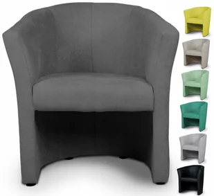 Fotel Cafe ciemno szary tkanina utrudniająca wchłanianie płynów - Fotele - miniaturka - grafika 1