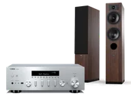 Zestawy stereo - Yamaha R-N600A (srebrny) + Tesi 5 (mokka) - miniaturka - grafika 1