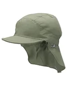 Czapki damskie - Sterntaler Unisex dziecięca czapka z daszkiem z ochroną karku, bez tasiemek do wiązania czapka dziecięca, ciemnozielony, 51 - miniaturka - grafika 1