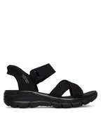 Sandały damskie - Skechers Sandały 163534/BBK Czarny - miniaturka - grafika 1