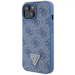 Guess GUHCP15SP4TDPB iPhone 15 6.1" niebieski/blue hardcase Leather 4G Triangle Strass - Etui i futerały do telefonów - miniaturka - grafika 2