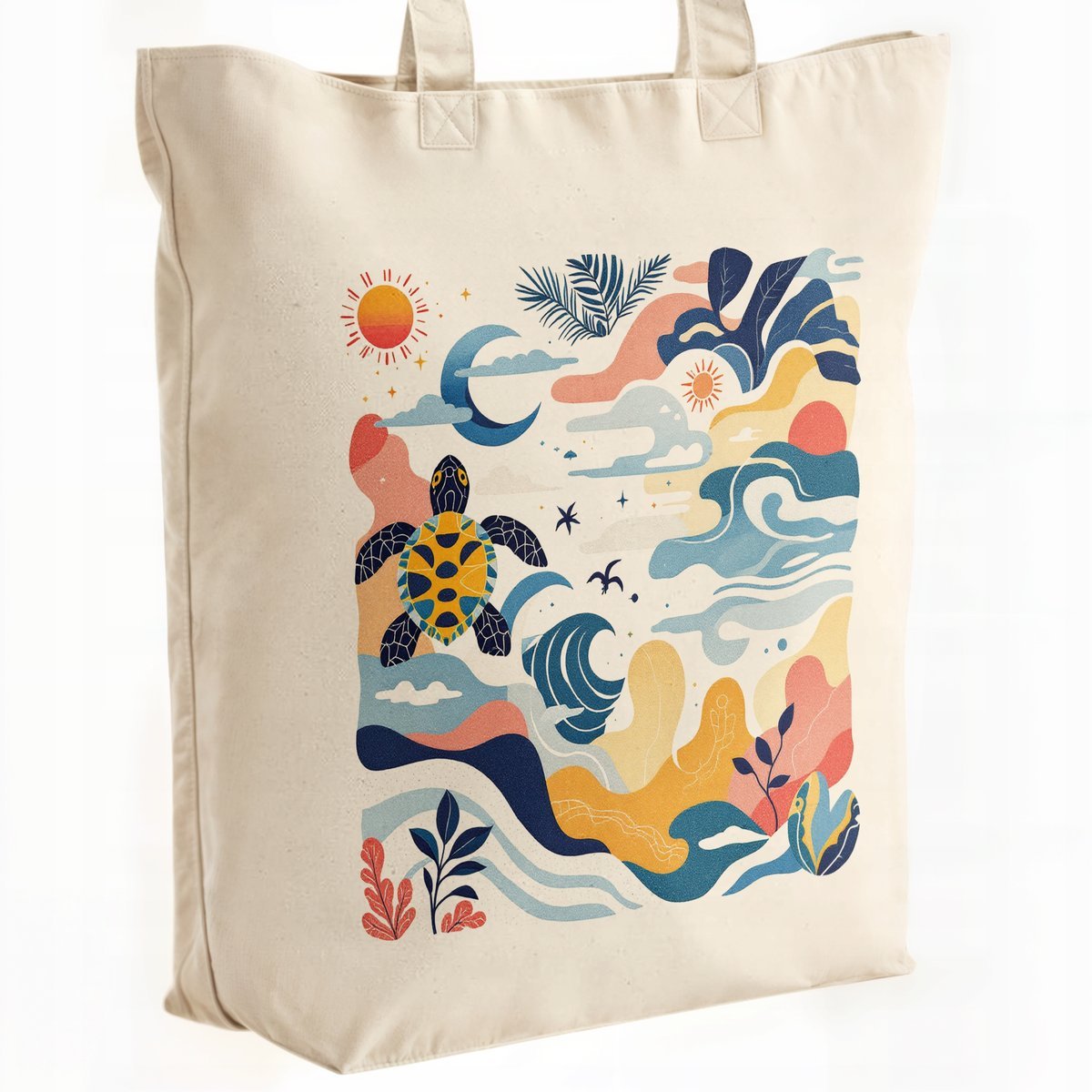 Torba bawełniana premium na zakupy Motyw Morski Żłów Abstrakcja Prezent