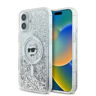 Etui i futerały do telefonów - Etui KARL LAGERFELD Liquid Glitter Choupette Head MagSafe do Apple iPhone 16 Przezroczysty | Bezpłatny transport - miniaturka - grafika 1