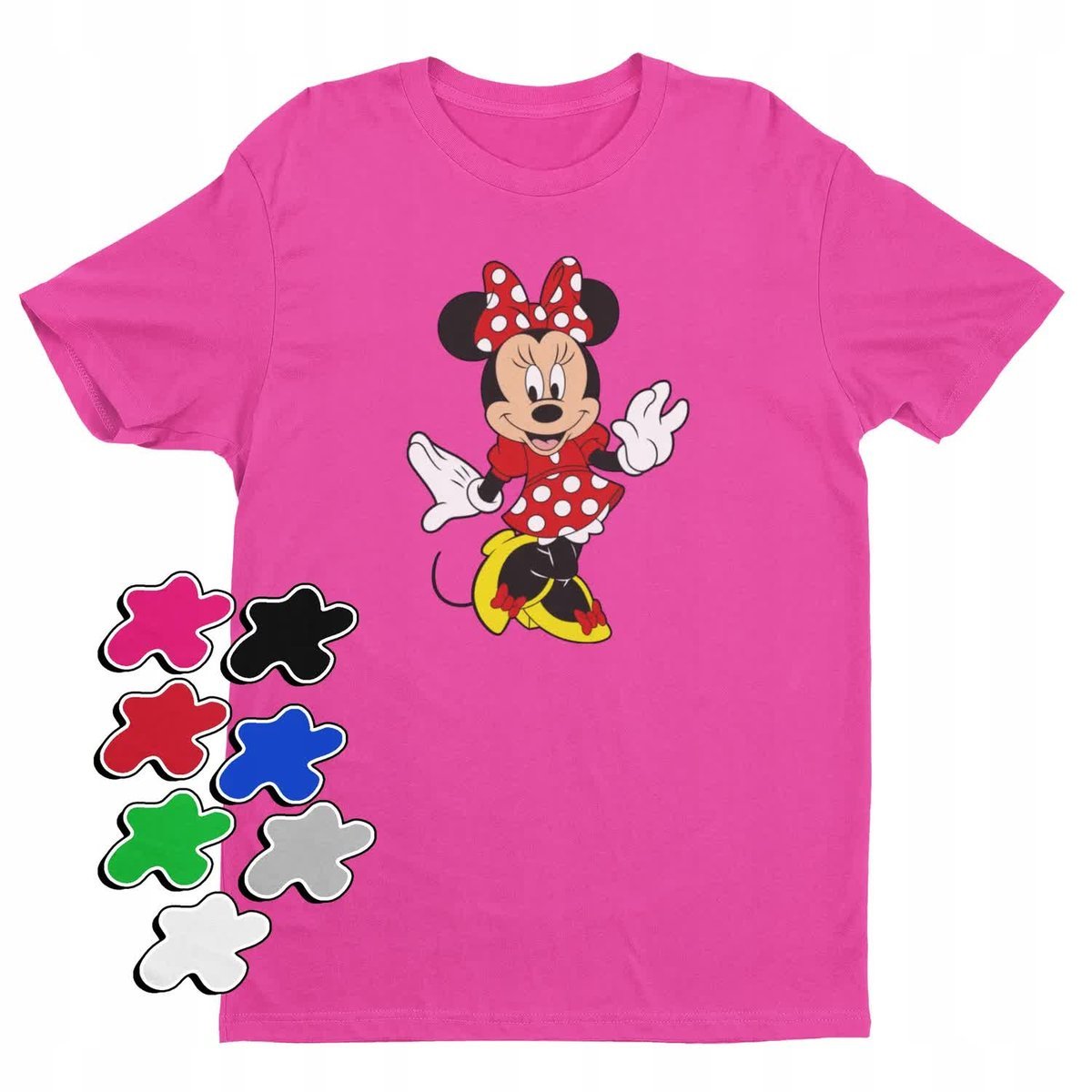 Koszulka T-Shirt Dziecięca Z Nadrukiem Myszka Miki Minnie Różne -L 146-152