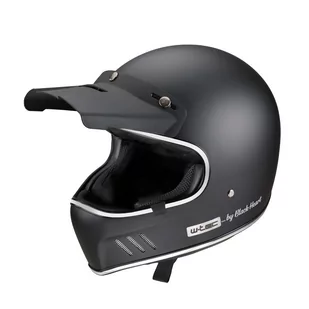 W-TEC Black Heart Kask motocyklowy otwarty Black Heart Retron, Gniewny Czarny, XS (53-54) 22535-XS-2 - Kaski motocyklowe - miniaturka - grafika 1