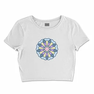 Bona Basics, Damski T-shirt basic, z nadrukiem cyfrowym, 100 bawełny, biały, swobodny, damski top, rozmiar: XL, biały, XL - Koszulki i topy damskie - miniaturka - grafika 1