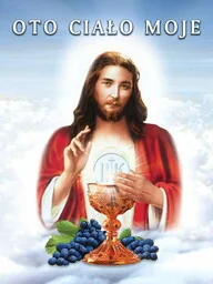 Baner na Boże Ciało "Oto ciało moje" 75x100 cm - Ikony i obrazy sakralne - miniaturka - grafika 1