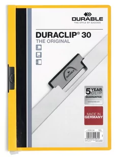 Durable SKOROSZYT ZACISKOWY DURACLIP ORIGINAL ŻÓŁTY 30K - Teczki i skoroszyty - miniaturka - grafika 1
