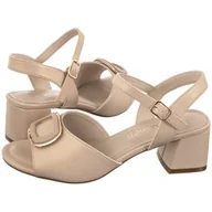 Sandały damskie - Sandały Beżowe SK 891 (SL519-a) Sergio Leone - miniaturka - grafika 1