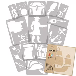 szablon malarski wielokrotny (14 szt.) // ŚWIAT PIRATÓW - Szablony malarskie - miniaturka - grafika 2