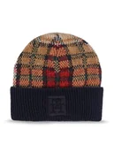 Czapki damskie - Tommy Hilfiger Czapka Tommy Check Beanie AW0AW15315 Granatowy - miniaturka - grafika 1