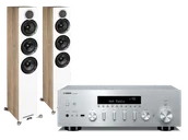 Zestawy stereo - Yamaha R-N600A (srebrny) + Debut Reference F5 (biały) - miniaturka - grafika 1