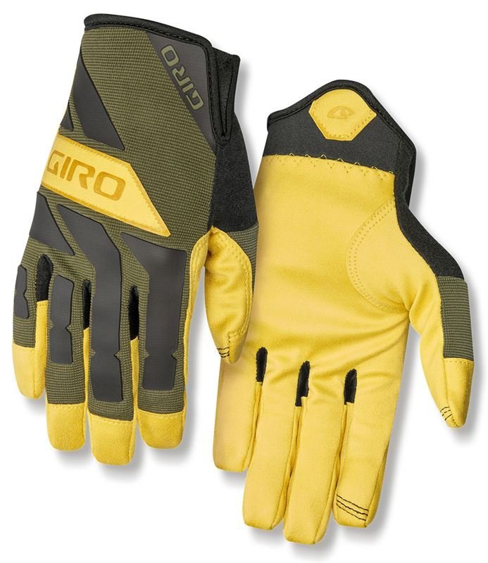 Giro, Rękawiczki kolarskie męskie, TRAIL BUILDER olive buckskin, żółty, rozmiar M