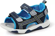 Buty dla chłopców - Geox Sandały chłopięce B FLAFFEE Boy Sandal, granatowe/żółte (fluorescencyjne), 24 EU, Navy Fluo Yellow, 24 EU - miniaturka - grafika 1