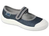 Buty dla dziewczynek - Baleriny kapcie dziecięce BEFADO 208X048 rzepy-26 - miniaturka - grafika 1