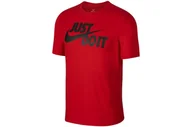 Odzież trekkingowa damska - Nike, Koszulka męska, M NSW TEE JUST DO IT SWOOSH AR5006-657, czerwony, rozmiar S - miniaturka - grafika 1