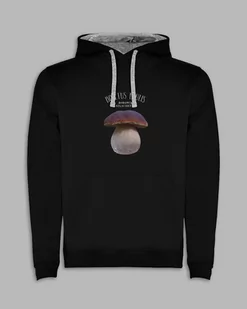 BLUZA Z KAPTUREM - BOROWIK Czarny XL - Bluzy męskie - miniaturka - grafika 1