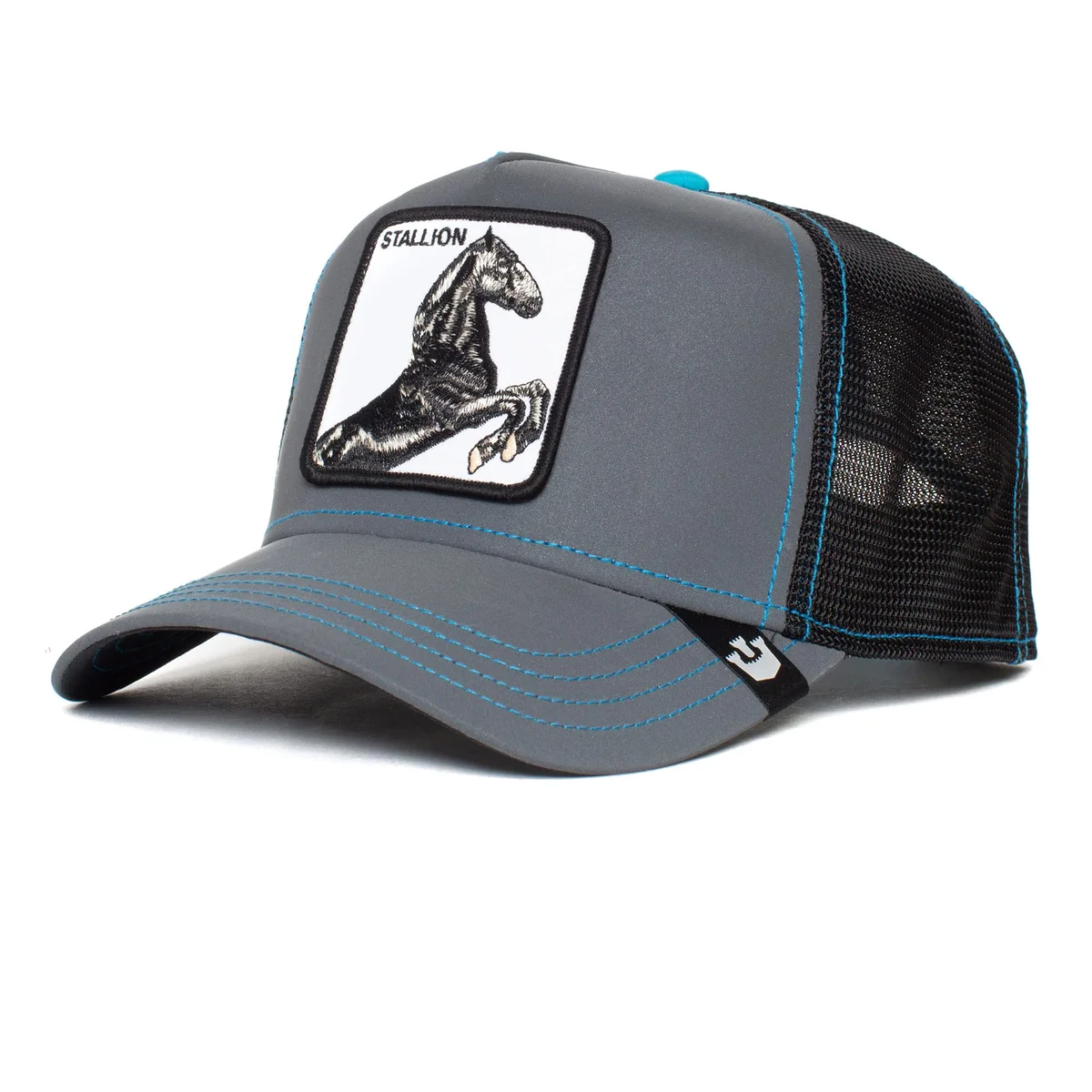 Goorin Bros. The Farm Reflective Collection czapka z daszkiem, uniseks, regulowana czapka typu trucker, Stallion Nights, rozmiar uniwersalny, czarny..