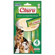 Przysmaki dla psów - INABA - DOG CHURU 4P przysmak dla psa kurczak z warzywami 4x14g - miniaturka - grafika 1
