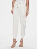 Spodnie damskie - Fracomina Joggery FR24SVC004F432R1 Écru Regular Fit - miniaturka - grafika 1