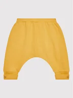 Spodnie i spodenki dla dziewczynek - United Colors Of Benetton Spodnie dresowe 3QW0AF00H Żółty Regular Fit - miniaturka - grafika 1