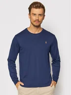Koszulki męskie - Polo Ralph Lauren Longsleeve 710760121 Granatowy Slim Fit - miniaturka - grafika 1