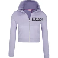 Bluzy dla dziewczynek - HUGO KIDS Bluza | Regular Fit - miniaturka - grafika 1