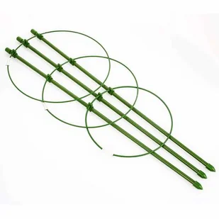 Podpora ogrodowa do roślin pierścieniowa 100 cm zielona - Pozostałe akcesoria do uprawy roślin - miniaturka - grafika 1