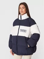 Kurtki damskie - Tommy Jeans Kurtka puchowa Fashion DW0DW14306 Granatowy Oversize - miniaturka - grafika 1