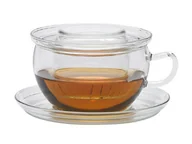 Filiżanki - Filiżanka ze spodkiem z zaparzaczem (szklana) 0,3 L Trendglas - TEA TIME 4E.220211 - miniaturka - grafika 1