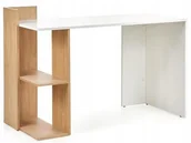 Biurka dla dzieci - Dąb Złoty Biały Biurko młodzieżowe 122x57 Fino Halmar - miniaturka - grafika 1