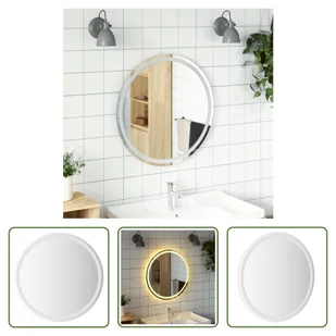 Lustro łazienkowe LED 70 cm okrągłe The Living Store - Lustra - miniaturka - grafika 1