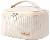 Kosmetyczki, organizery i kuferki - Kosmetyczka podróżna damska skórzana na kosmetyki duża kuferek do samolotu - miniaturka - grafika 1