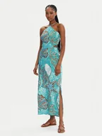 Sukienki - Seafolly Sukienka letnia La Mer 55423-DR Turkusowy Regular Fit - miniaturka - grafika 1
